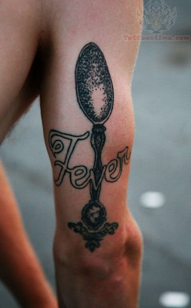 Spoon Tattoo On Biceps