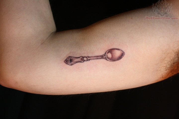 Spoon Tattoo On Muscles