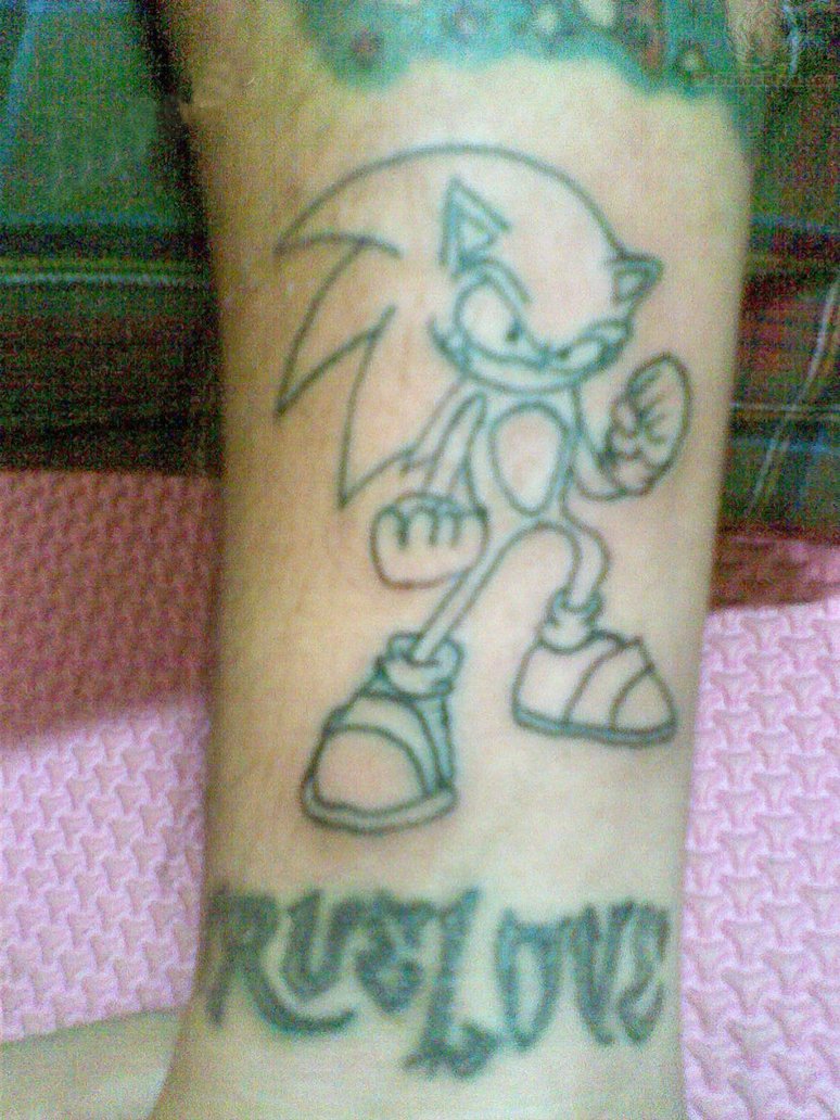 True Love Sonic Outline Tattoo