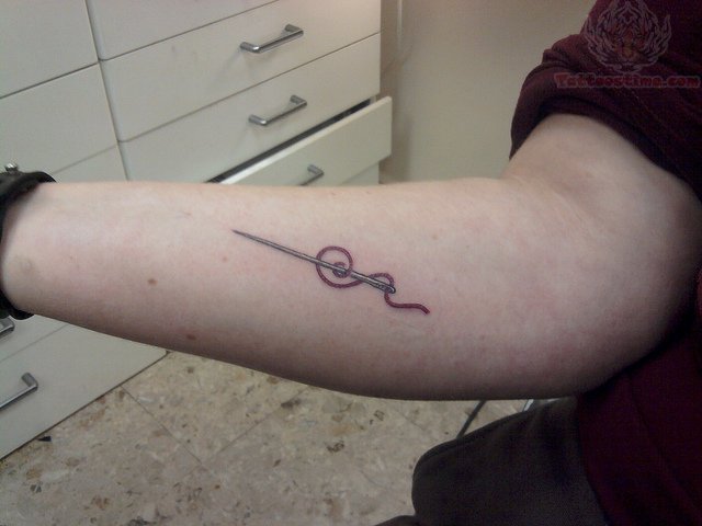 Sewing Thread Needle Tattoo