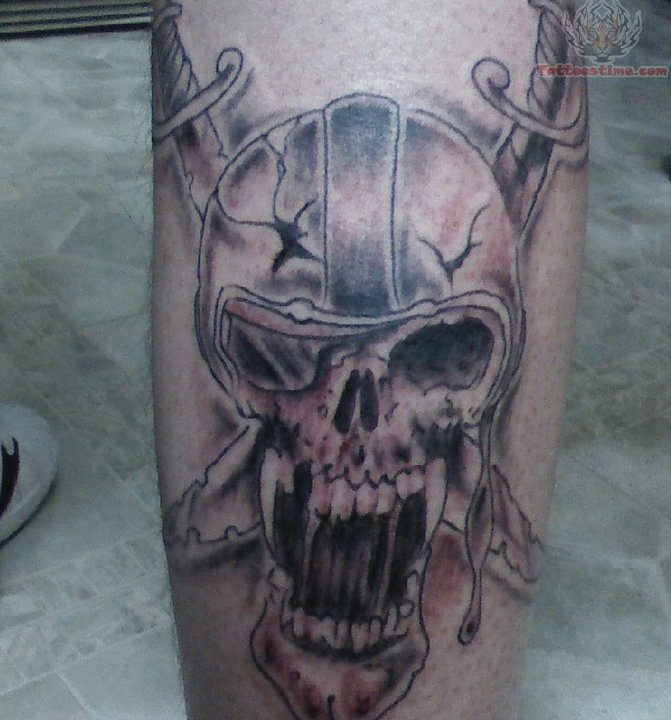 Zombie Raiders Skull Tattoo