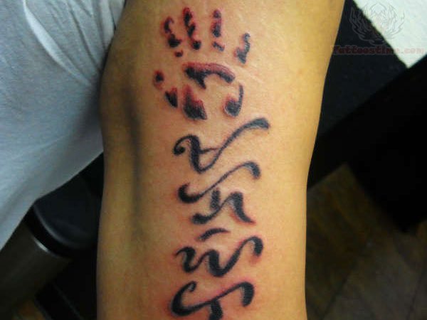 Hand Print Alibata Tattoo
