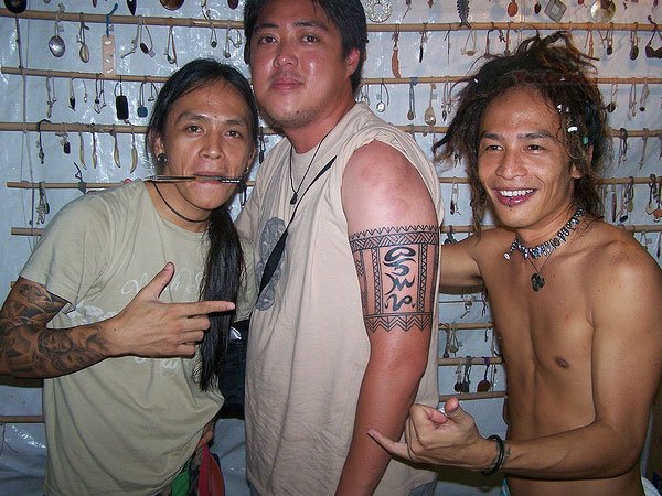 Wicked Filipino Alibata Tattoo On Half Sleeve