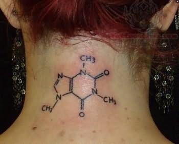 Nape Molecule Tattoo