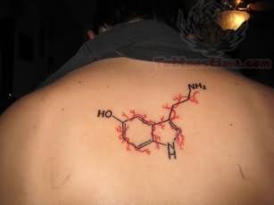 Upperback Molecule Tattoo For Men
