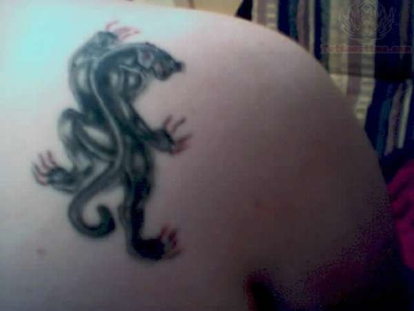 Puma Black Ink Tattoo On Back