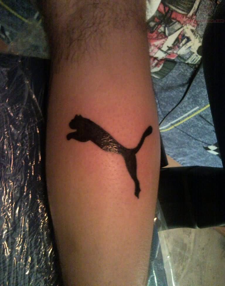 Puma Logo Black Ink Tattoo