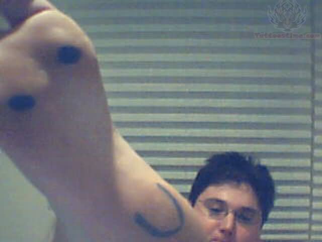 Smiley Tattoo Under Foot