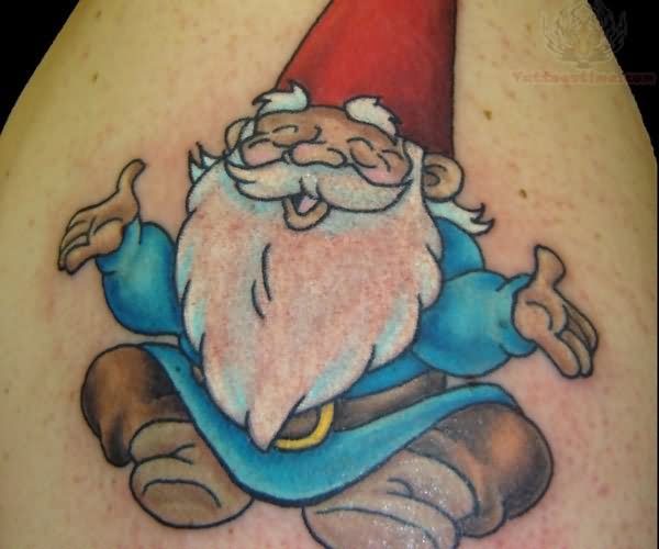 Awesome Spectacular Gnome Tattoo