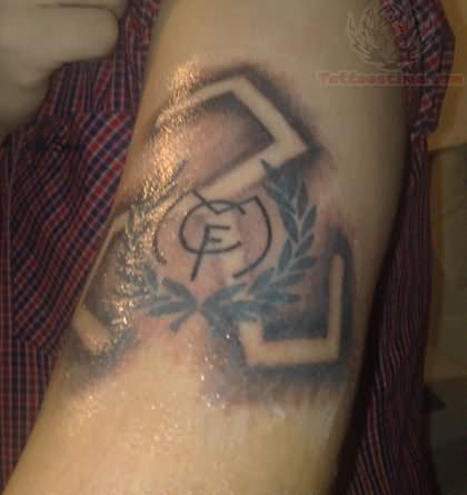 Real Madrid Logo Bicep Tattoo