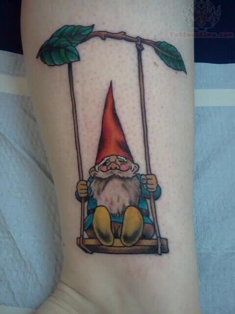 Spectacular Gnome Tattoo On Wrist