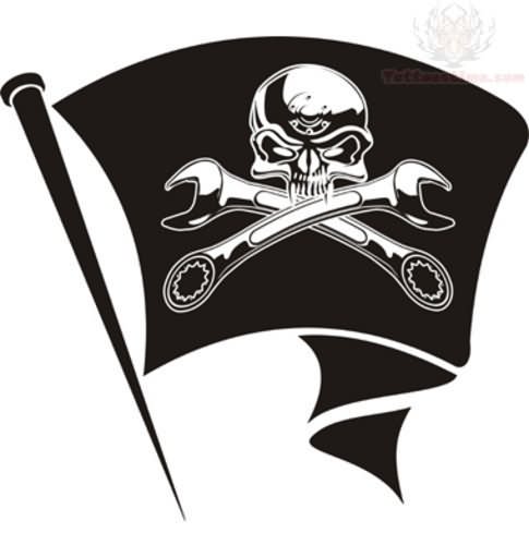 Pirate Flag Tattoo Design