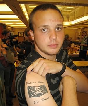Right Shoulder Pirate Flag Tattoo