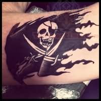 Scary Pirate Flag Tattoo