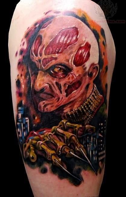 Half Sleeve Freddy Krueger Tattoo