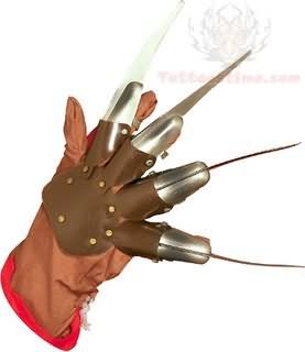 Freddy Krueger Hand Claw Tattoo