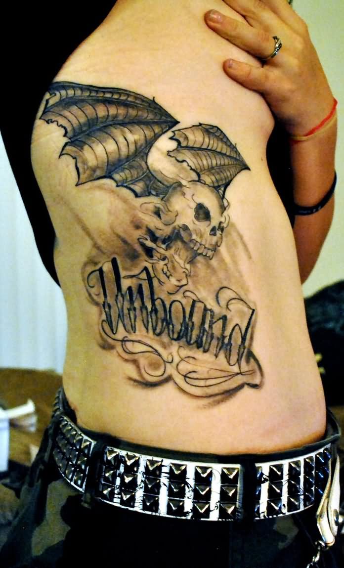 Unbound Side Rib Evil Tattoo