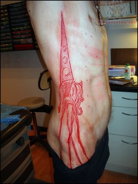 Beautiful Scarification Dali Elephant Tattoo