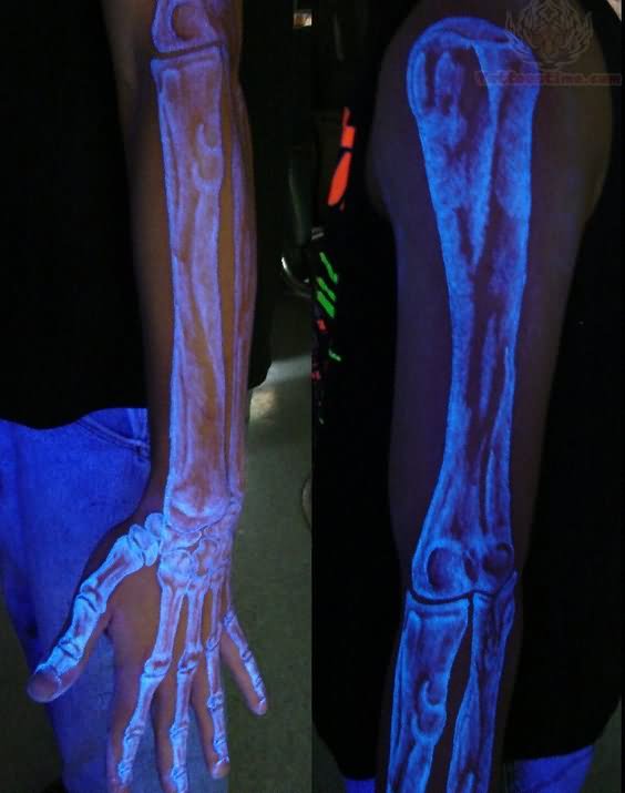 Skeleton Blacklight Tattoo