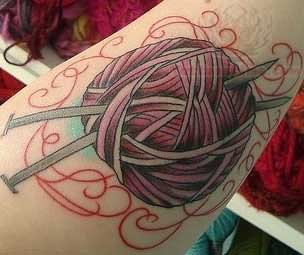 Yarn And Chrochet Tattoos