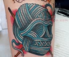 Yarn Skull Tattoo