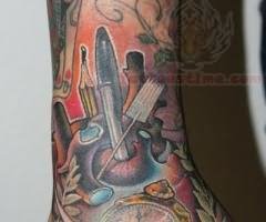 Watch colored Tattoo