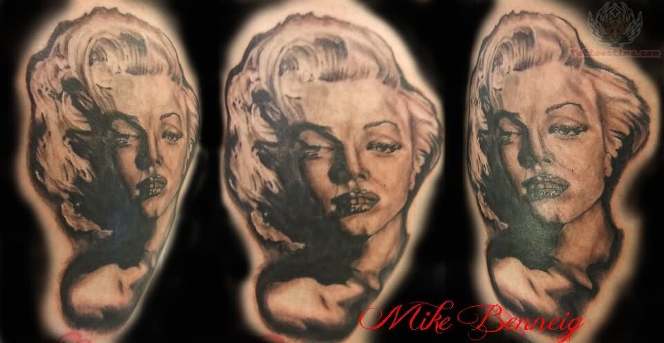 Marilyn Monroe Portrait Tattoo Design