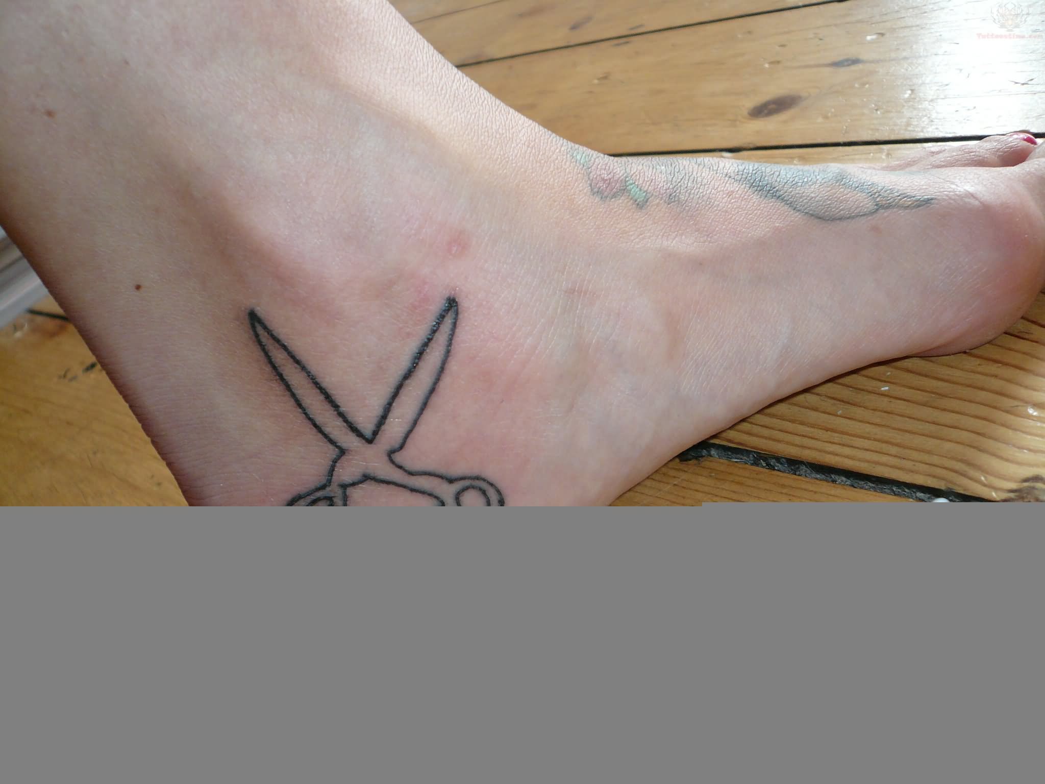 Scissor Tattoo On Heel
