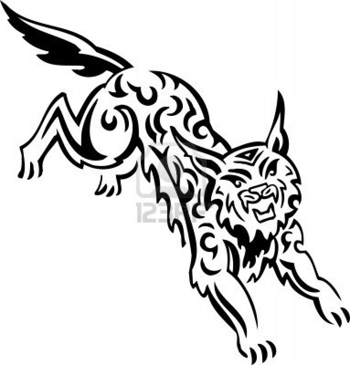 Tribal Lynx Tattoo Design