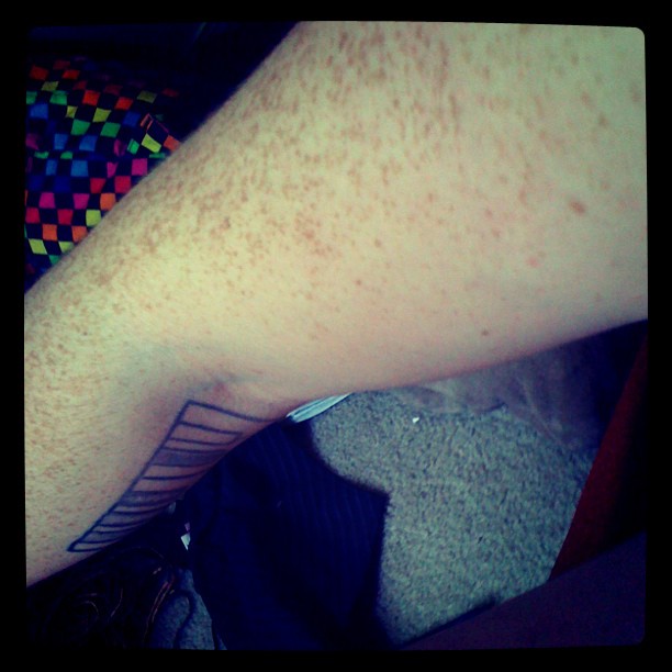 Right Arm Piano Keys Tattoo