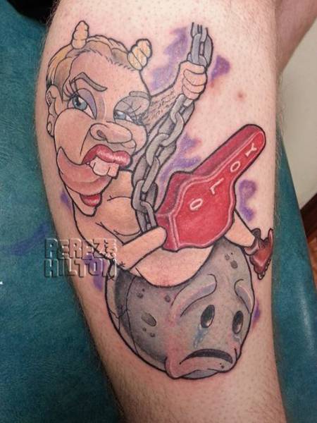 Wrecking Ball Pig Miley Cyrus Tattoo