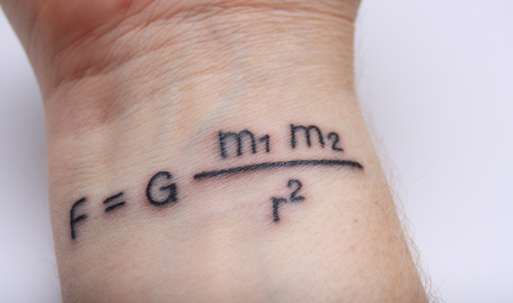 Wrist Mathematical Equation Tattoo