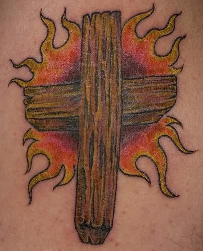 Cross Fire Tattoo