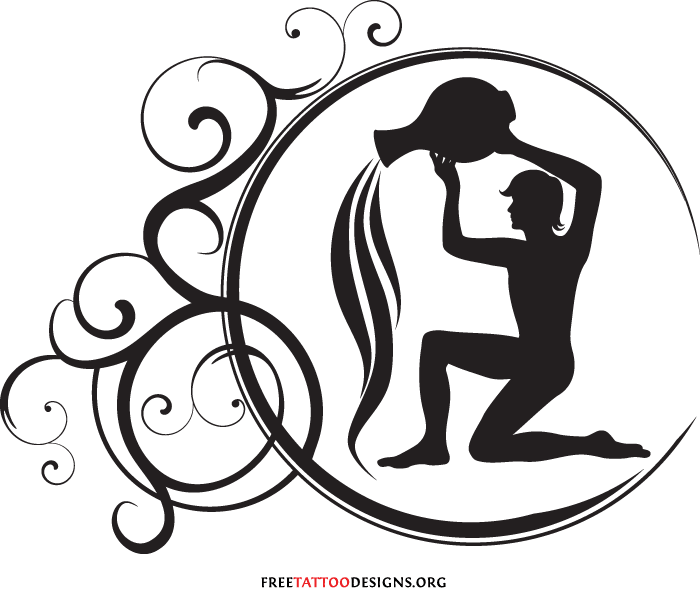 Tribal Aquarius Tattoo Design