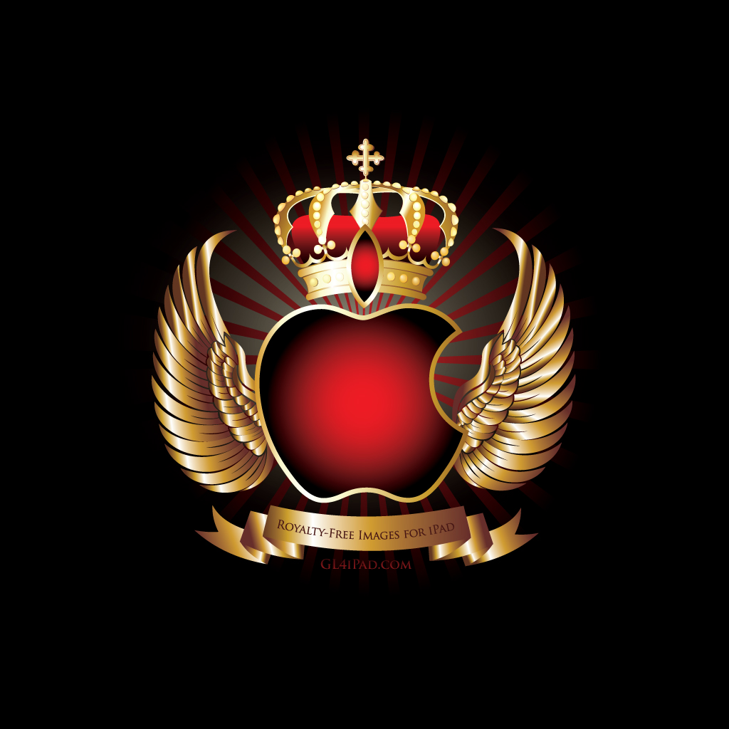 Winged Apple Tattoo Design