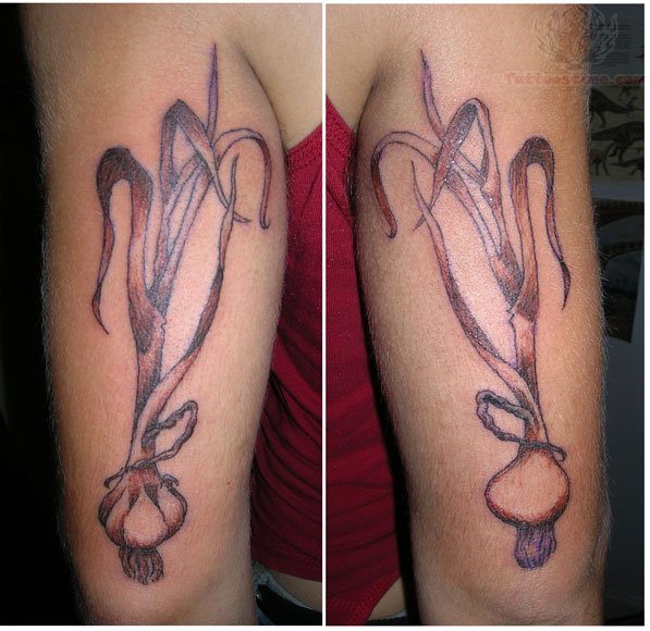 Garlic Tattoos On Bicep