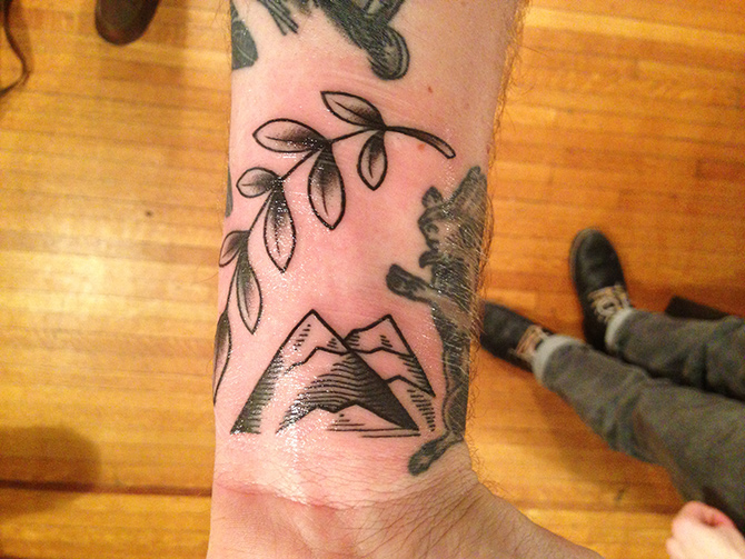 Scenery Tattoo on Wrist