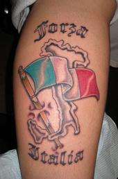Forza Italian Flag Tattoo