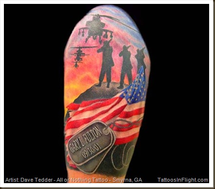 Memorial Flag Day Tattoo