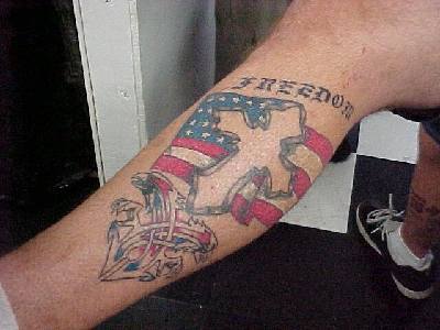 Popular American Flag Tattoo On Arm