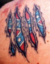 Rebel Flag Scratch Tattoo