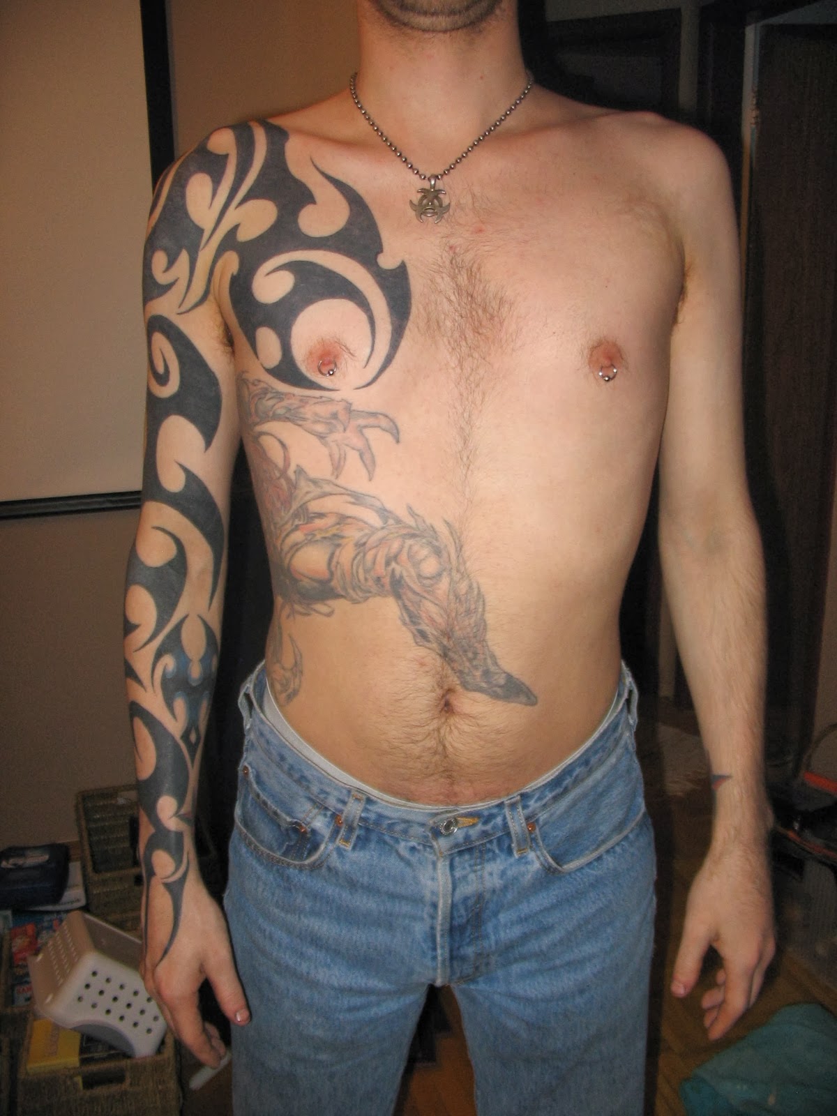 Tribal Greek Tattoo On Man Right Sleeve