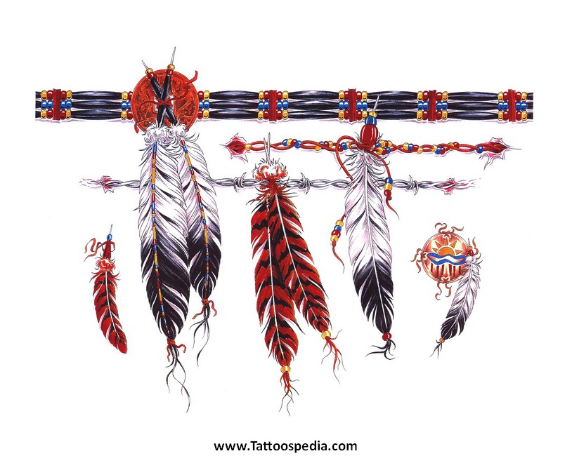 Feathers Armband Tattoo Design