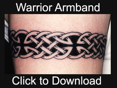 Grey Ink Celtic Armband Tattoo
