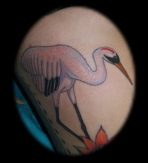 White Crane Tattoo