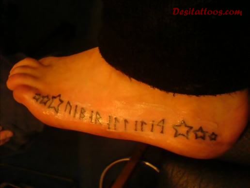 Stars Side Heel Tattoo