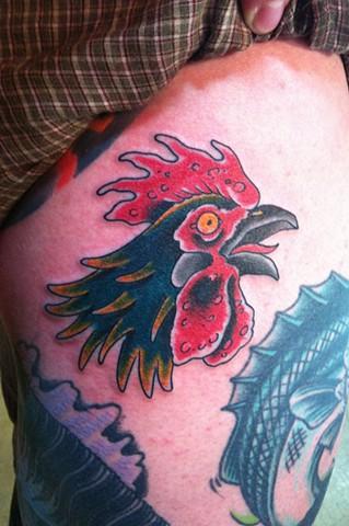 Rooster Head Tattoo