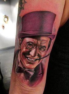 Smoking Man Portrait Tattoo On Sleeve