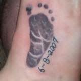 Small Baby Foot Print Tattoo