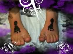 Small Footprints Tattoo On Feet